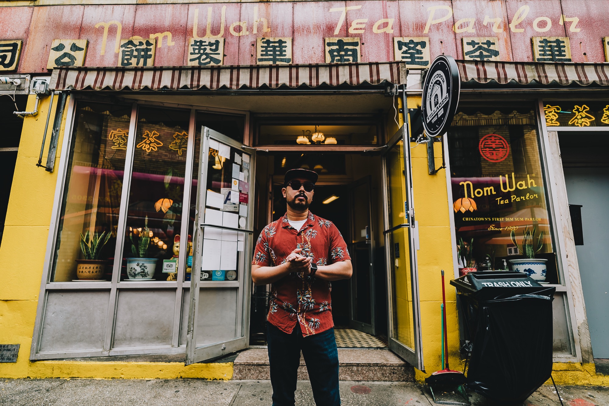 Tom Major outside Nom Wah Tea Parlor